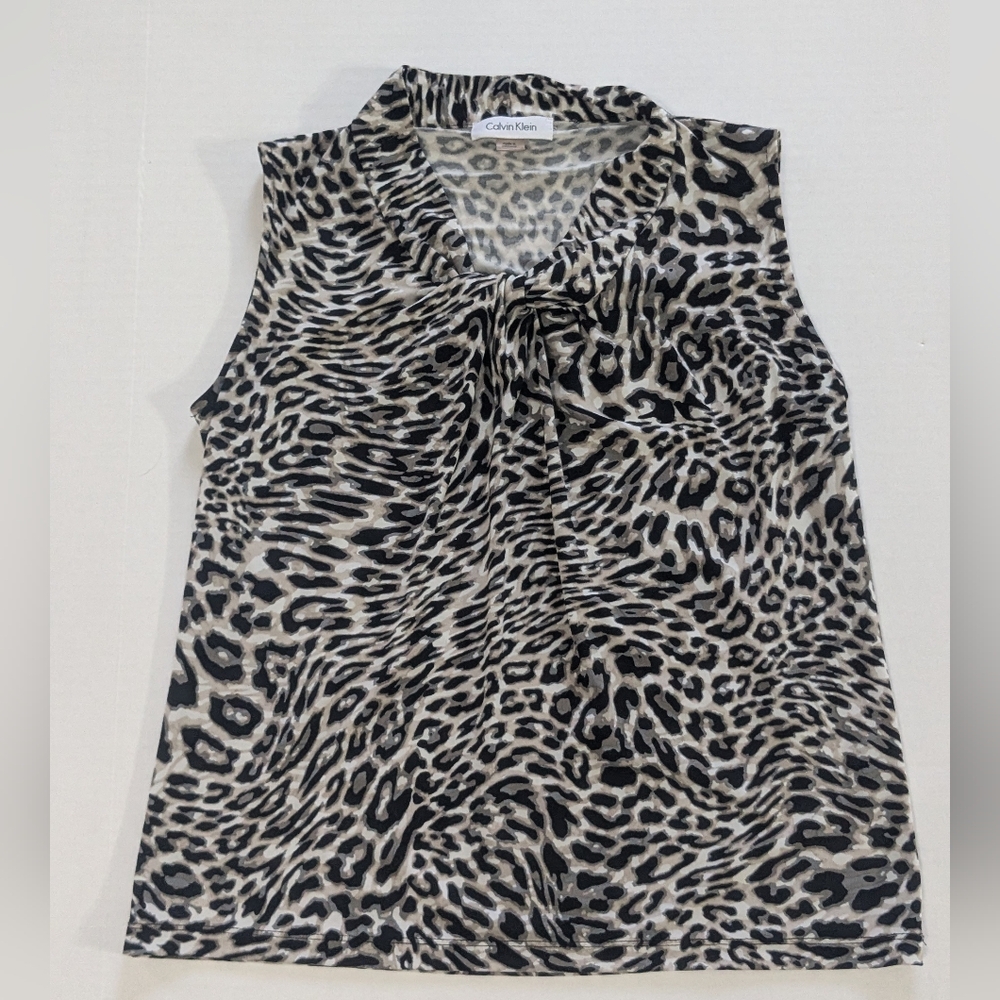 Calvin Klein Animal Print Women's Top Size PS